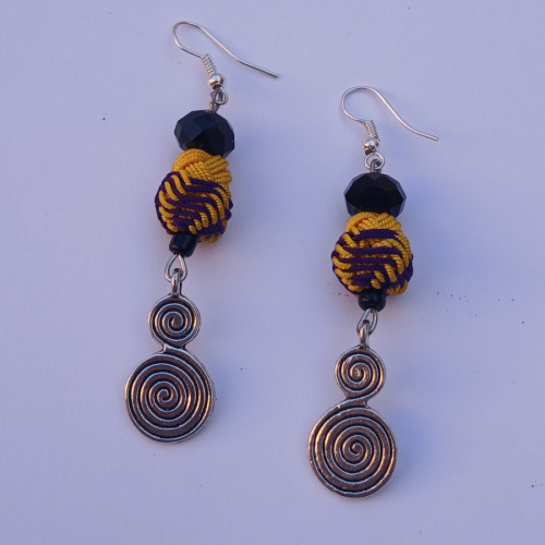 Button Dangle Earrings