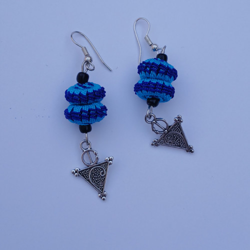 Button Dangle Earrings
