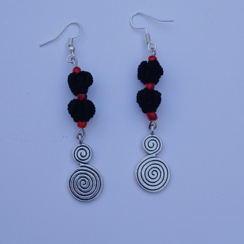 Button Dangle Earrings