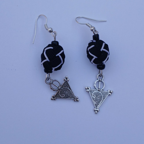 Button Dangle Earrings