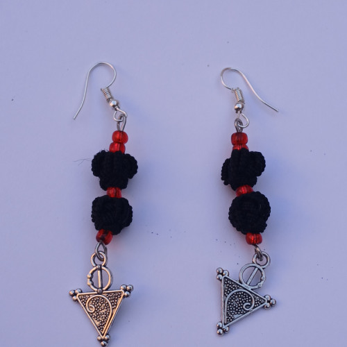 Button Dangle Earrings
