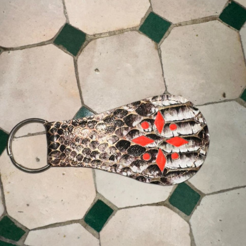  small bag leather Orange, Brown Morocco