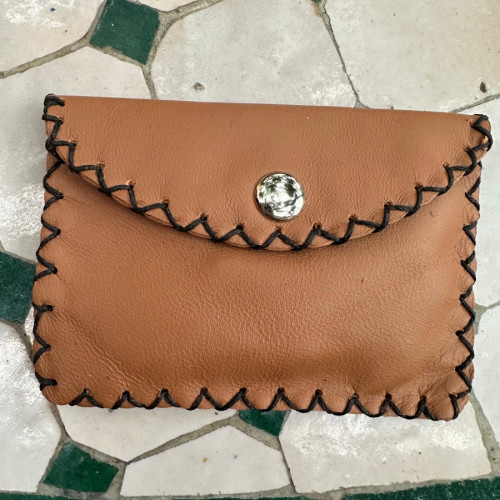   small bag leather and Sabra silk Brown Morocco