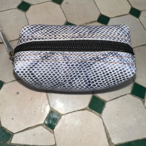   small bag leather Grey, Black Morocco