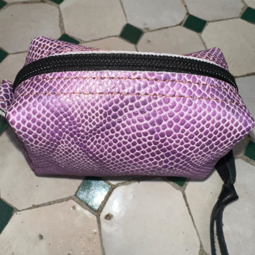   small bag leather Purple, Black Morocco