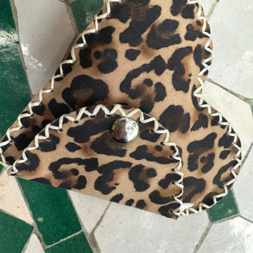   small bag leather and Sabra silk Brown Morocco