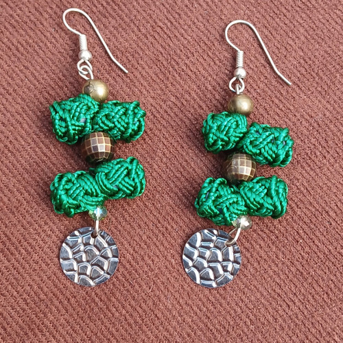 Button Dangle Earrings
