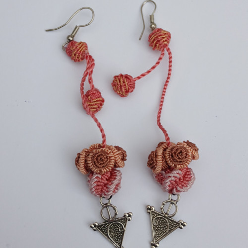 Button Dangle Earrings