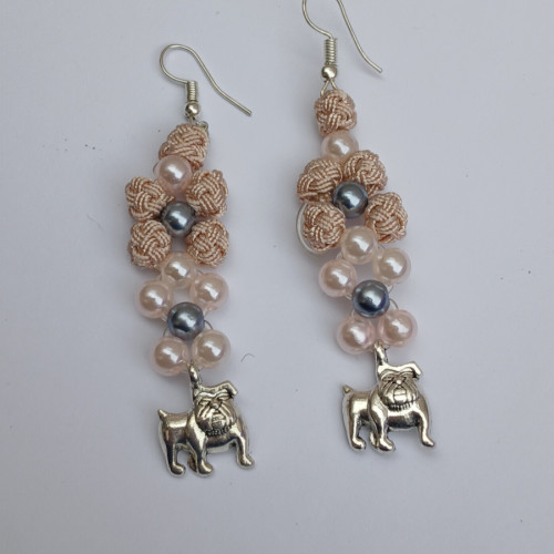 Button Dangle Earrings