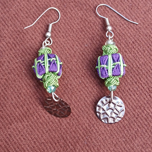 Button Dangle Earrings
