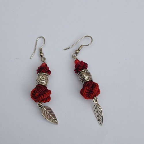 Button Dangle Earrings