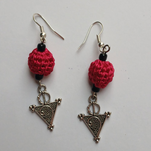 Button Dangle Earrings