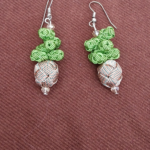 Ball and Button Earrings