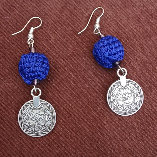 Button Dangle Earrings