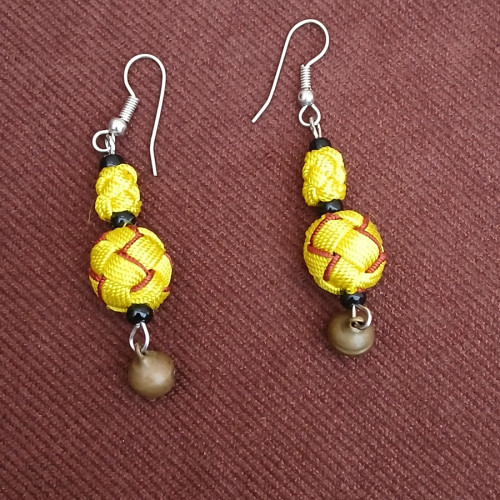 Button Dangle Earrings