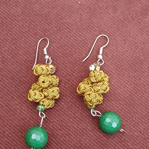 Button Dangle Earrings