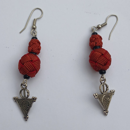 Button Dangle Earrings
