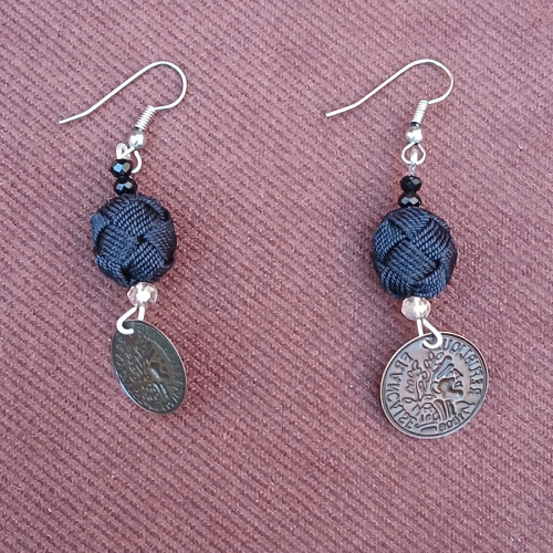 Button Dangle Earrings