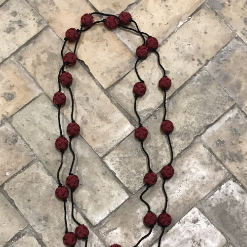  Necklace  Red, Black Morocco