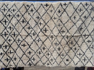 Black, White Beni Ourain Rug