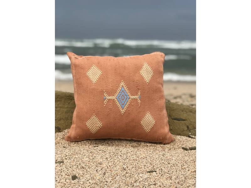 Red, Blue Bamboo Bamboo Pillow