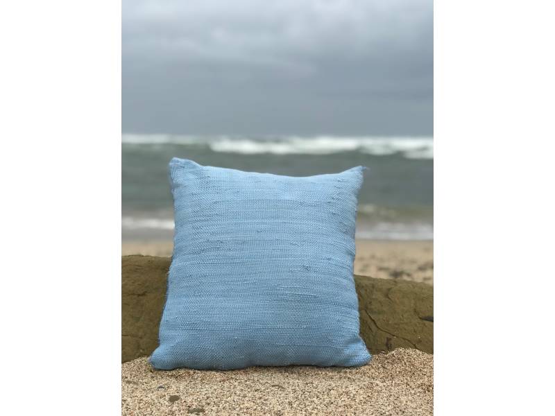 Light Blue, Blue Bamboo Yarn Bamboo Pillow