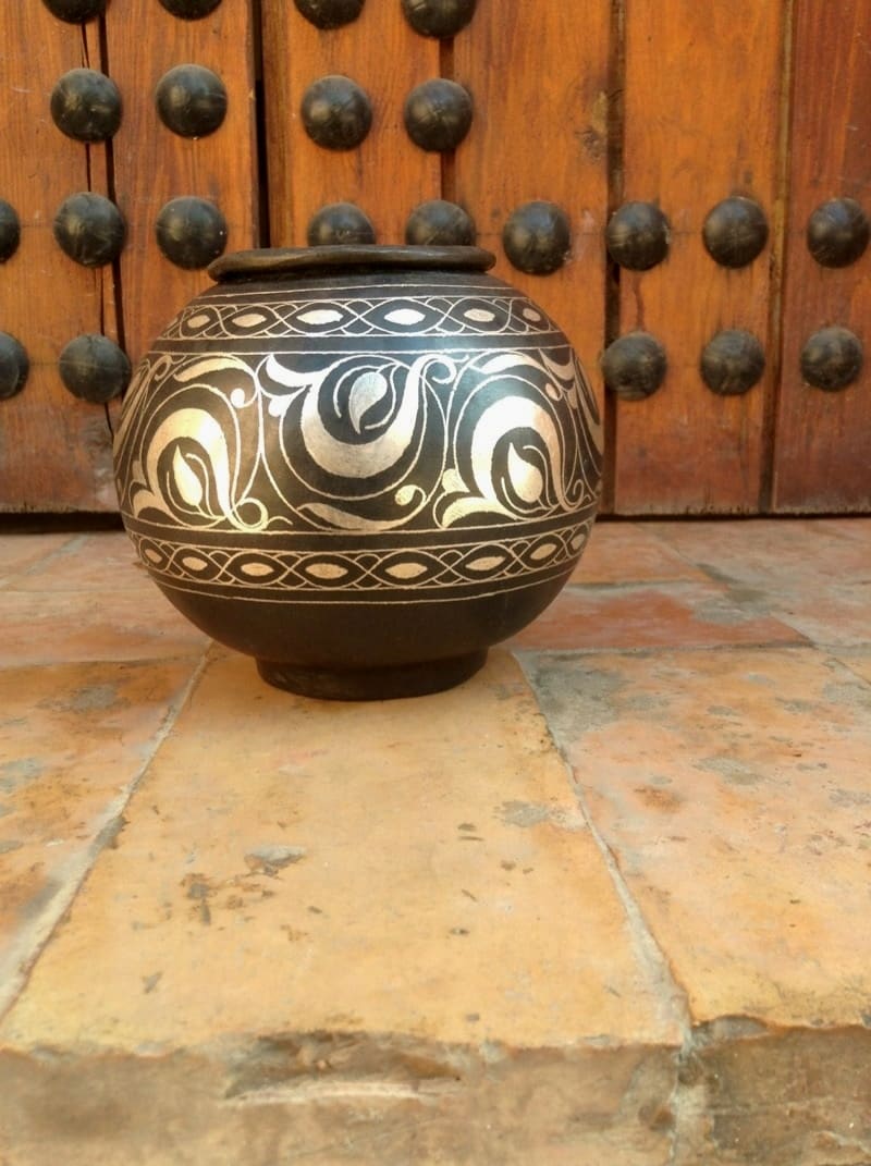  Bowl Steel and Silver Black, White Morocco