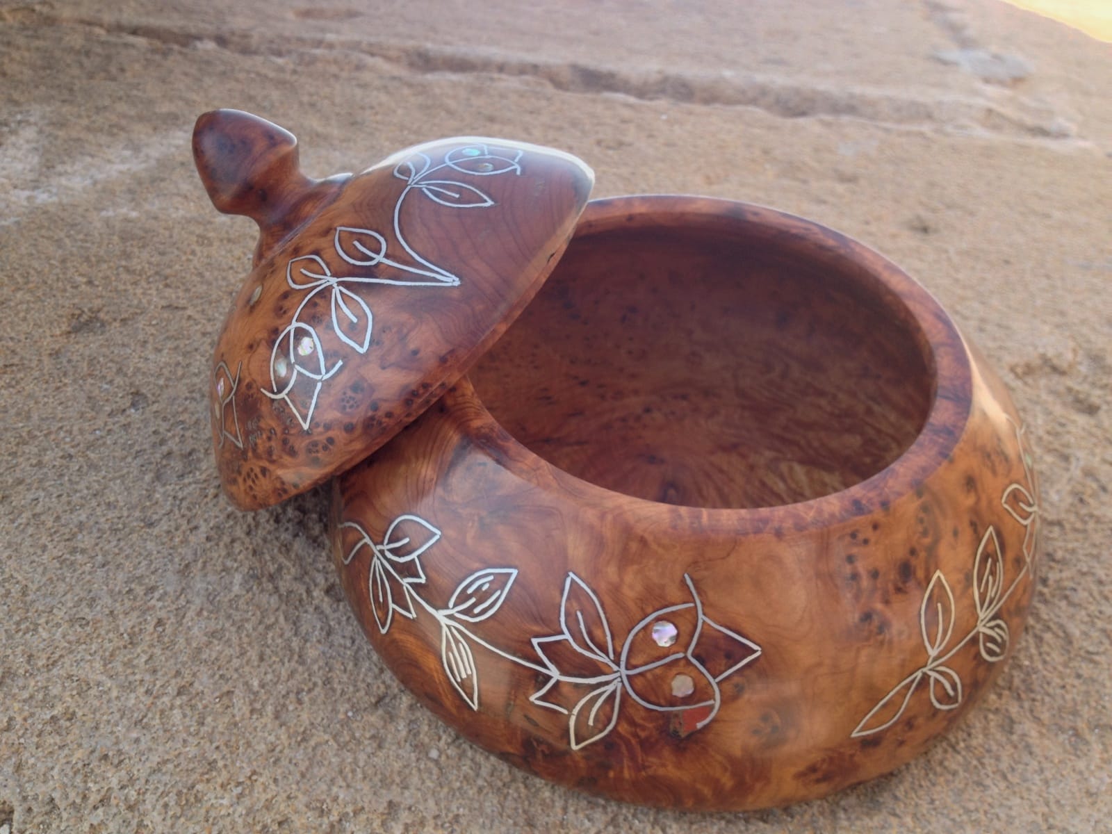  Jewelry Box Thuja Wood Red Morocco