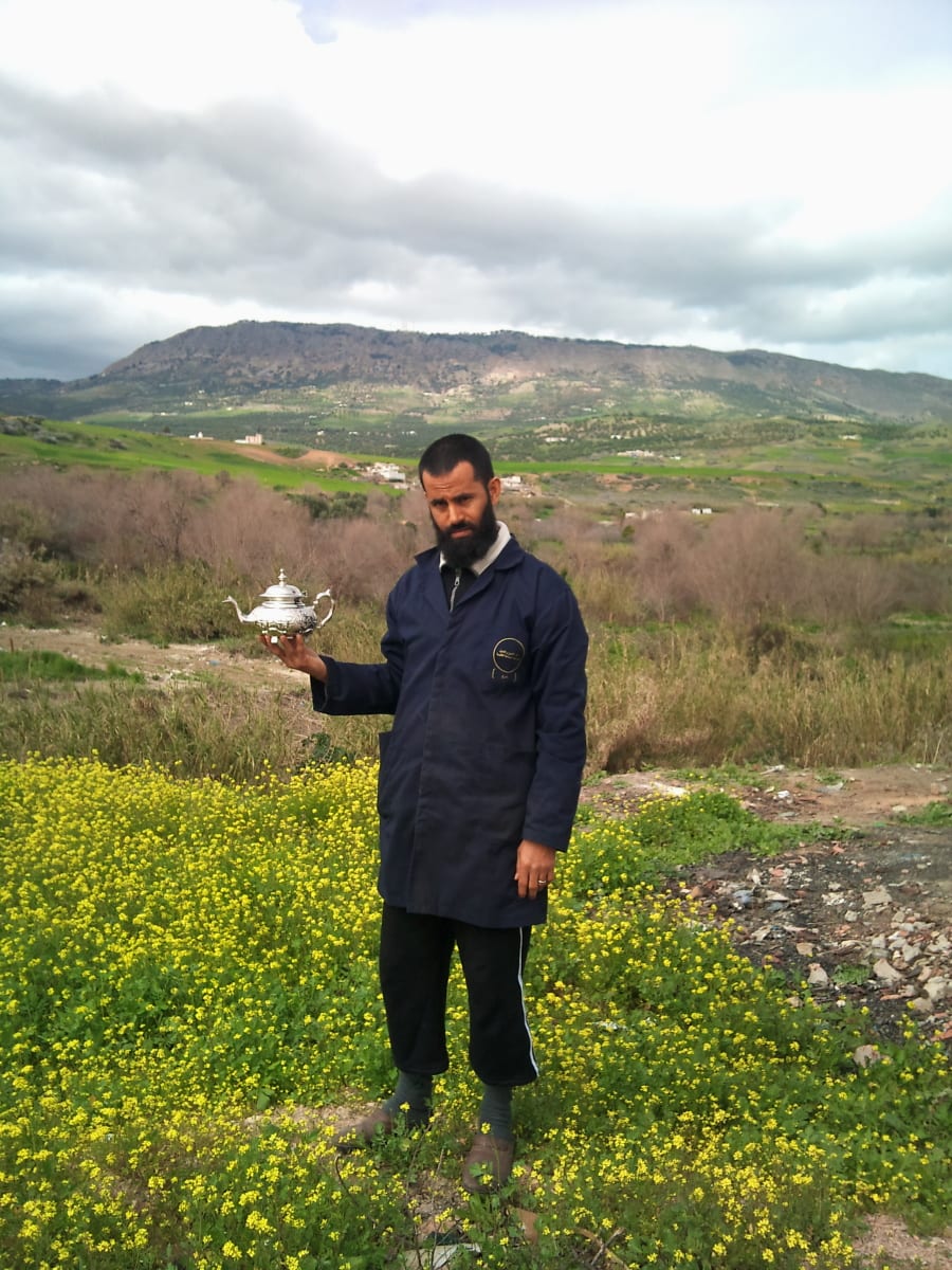  Tea Pot Soder Yellow, Grey Morocco