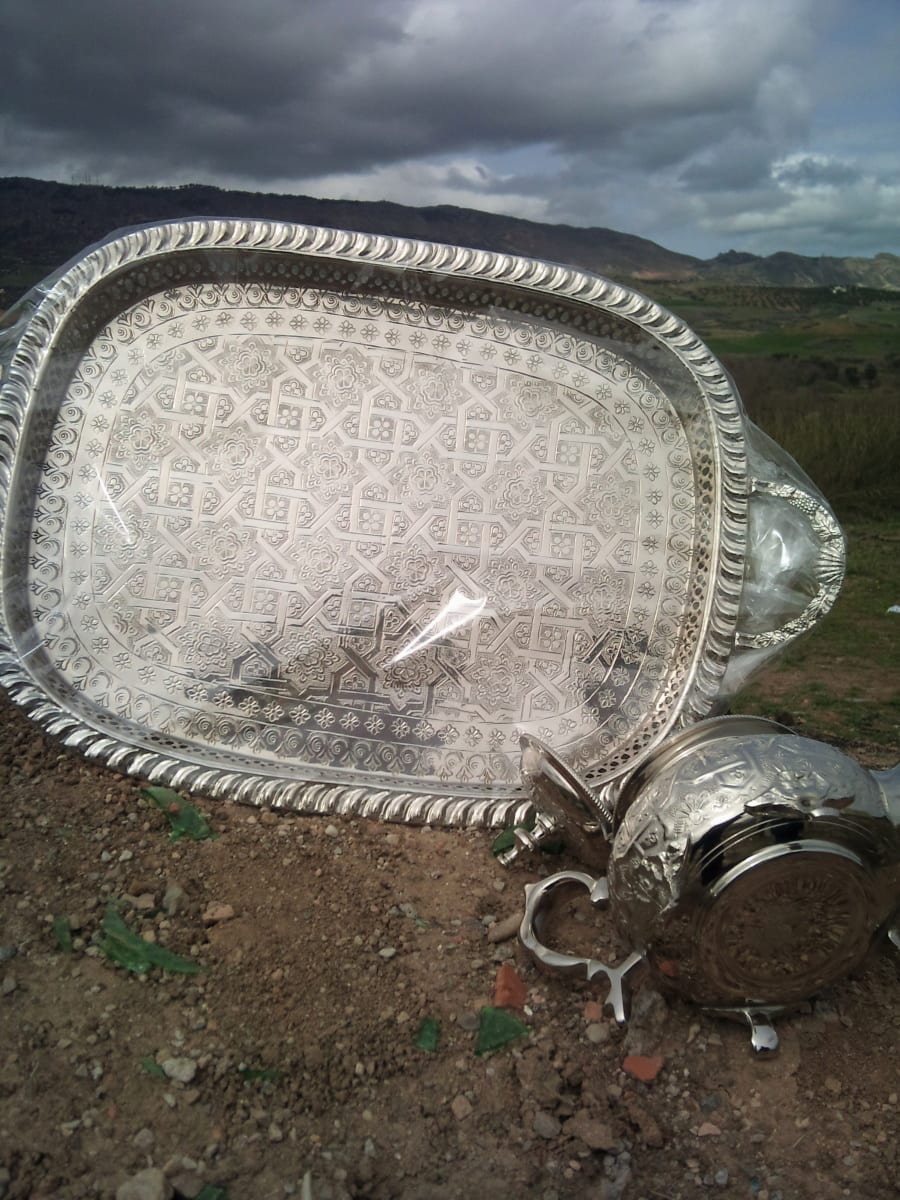  Plate Red Copper and Soder Yellow, Grey Morocco