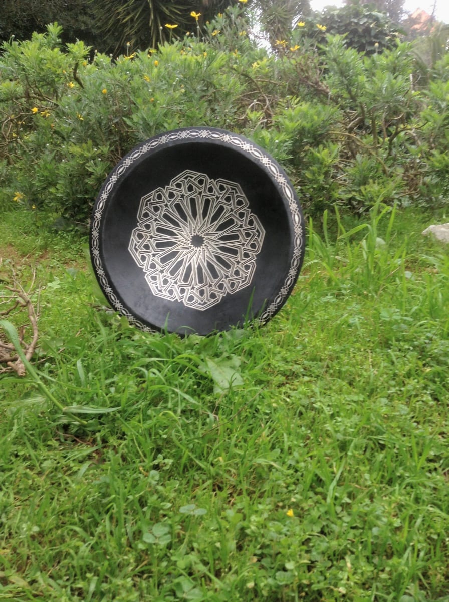  Plate Steel and Silver Black, White Morocco