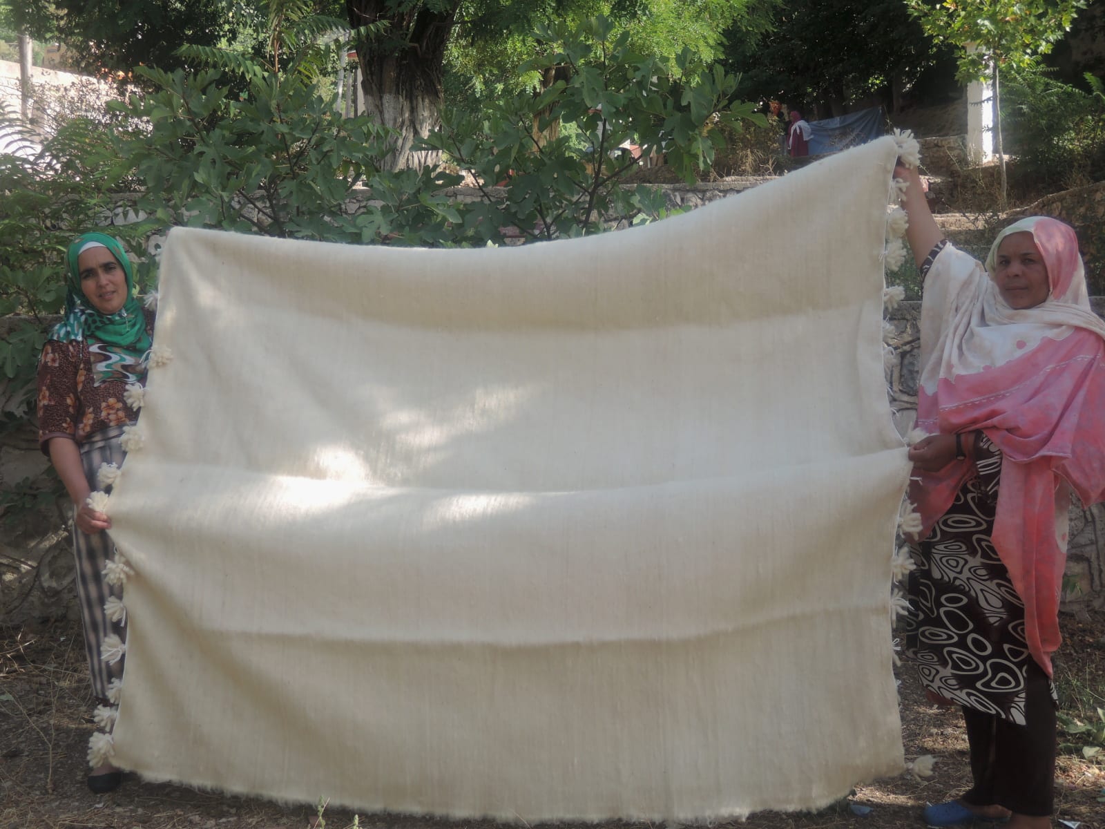  Flatweave Rug Wool White Morocco