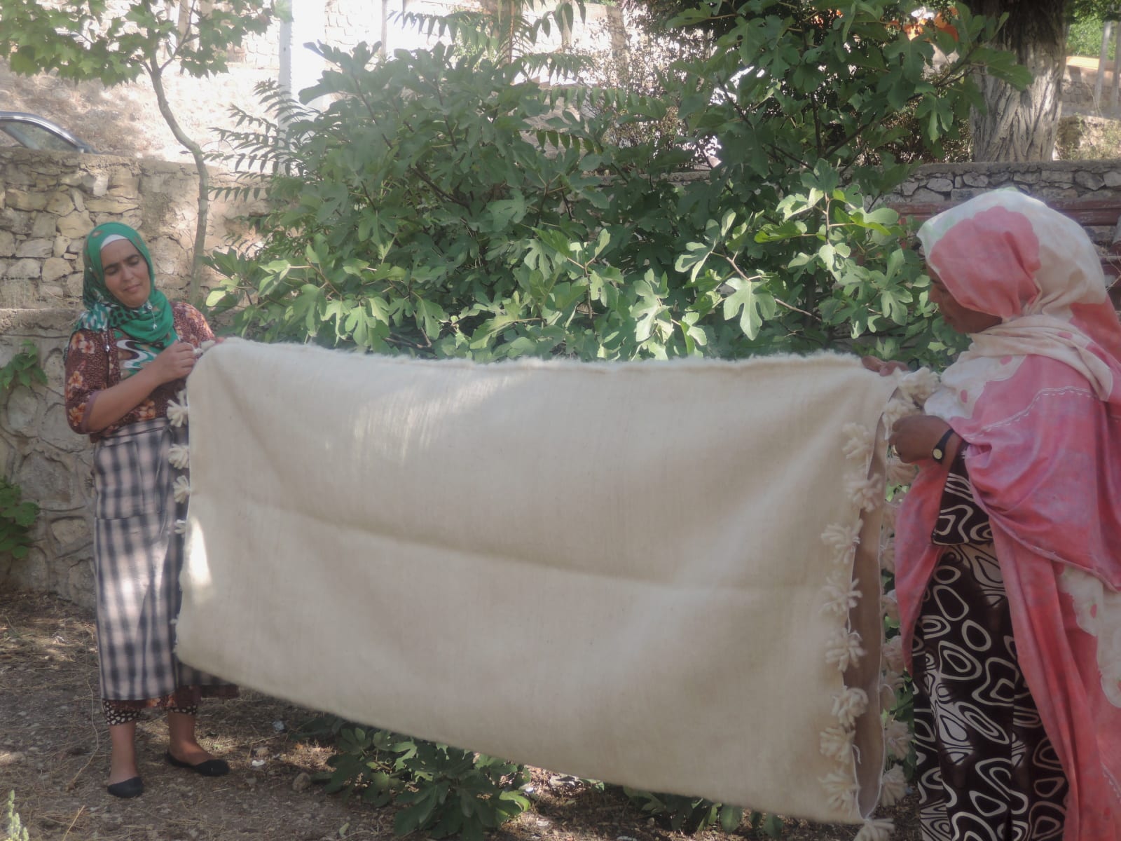  Flatweave Rug Wool White Morocco