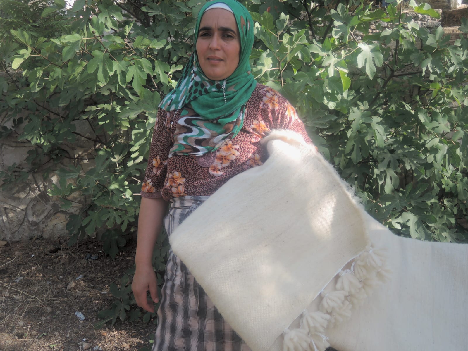  Flatweave Rug Wool White Morocco