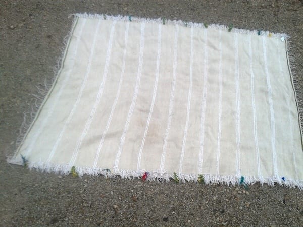  Wedding Blanket Wool String White Morocco