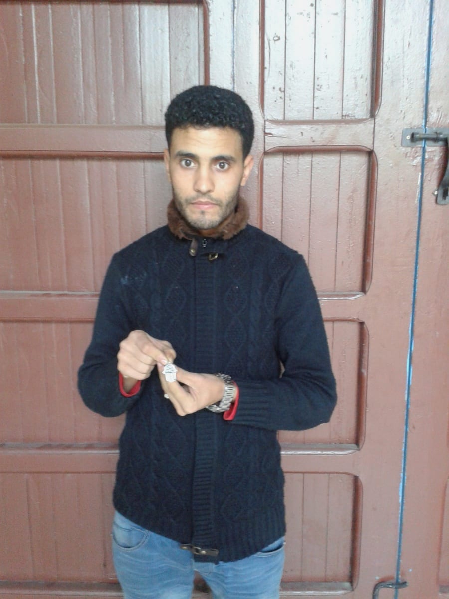  Necklace 800 Tiznit Silver Black, White Morocco