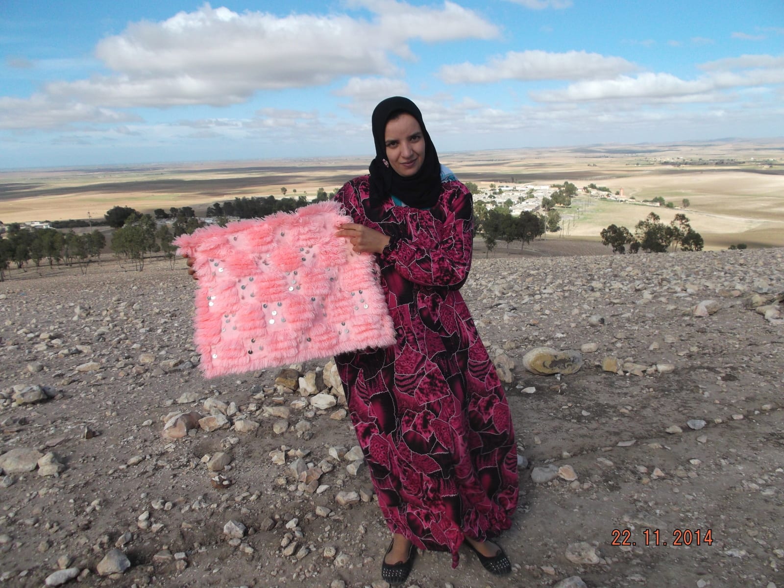  Amazigh Pillow  Pink Morocco