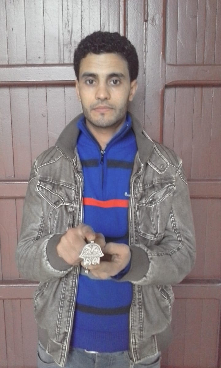  Necklace 800 Tiznit Silver Black Morocco