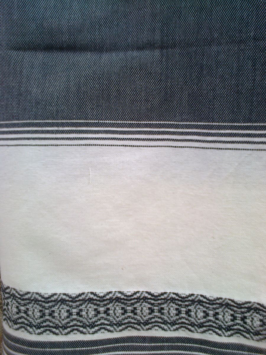  Shawl Cotton Thread Black, White Morocco