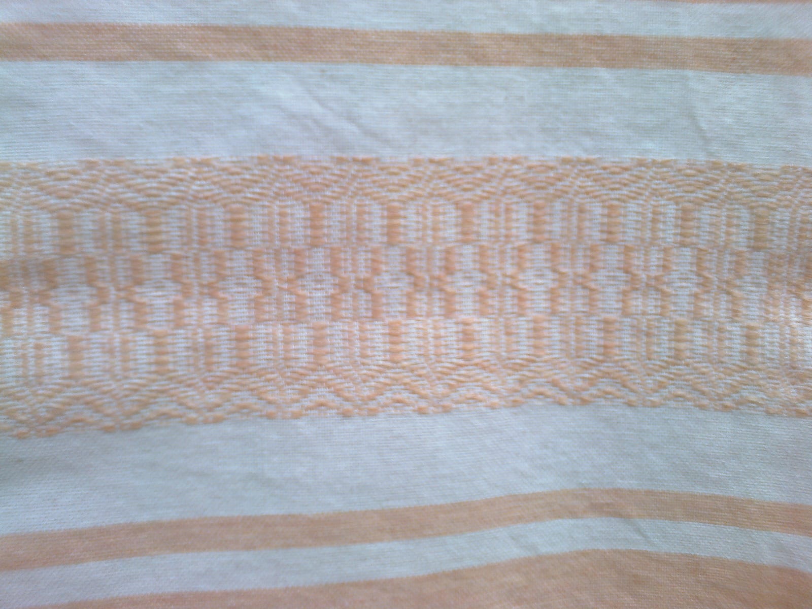  Shawl Cotton Thread Orange, White Morocco