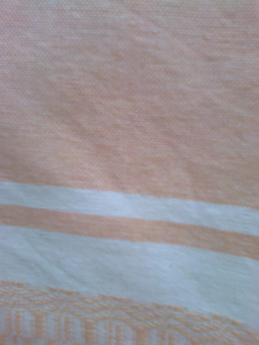 Shawl Cotton Thread Orange, White Morocco
