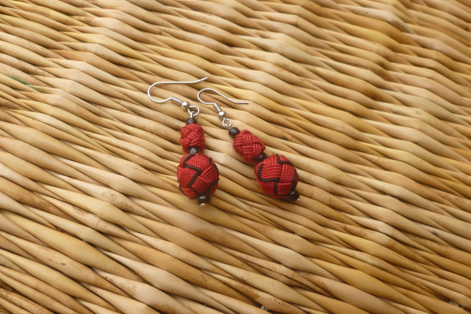 Ball and Button Earrings