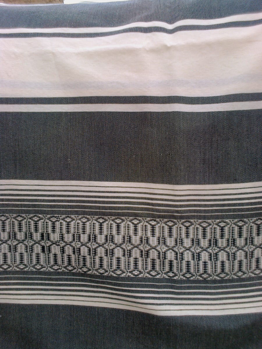  Shawl Cotton Thread Black, White Morocco