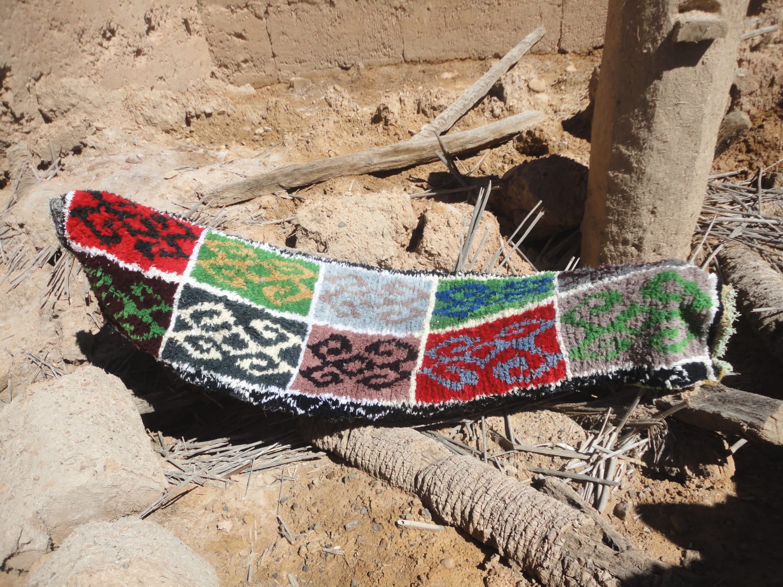  Pile Rug Wool Threads Colored Morocco