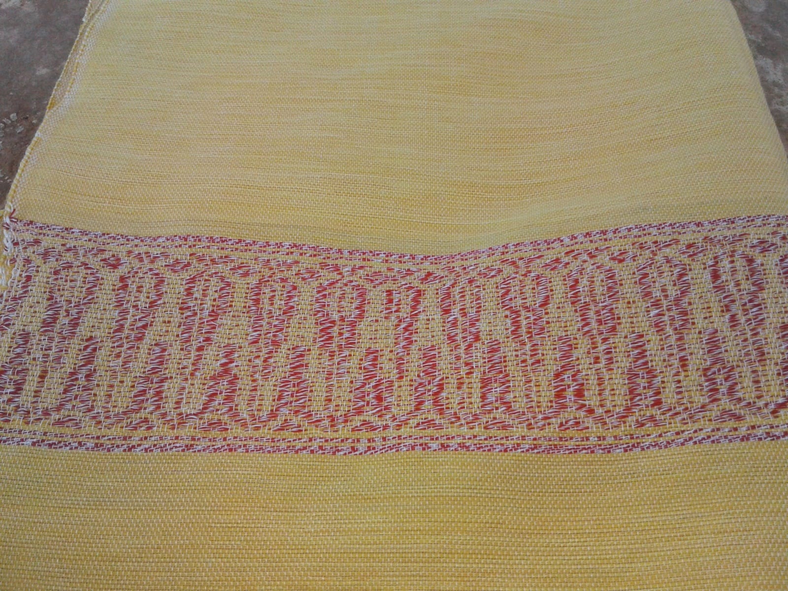  Shawl Cotton Thread Red, Yellow Morocco