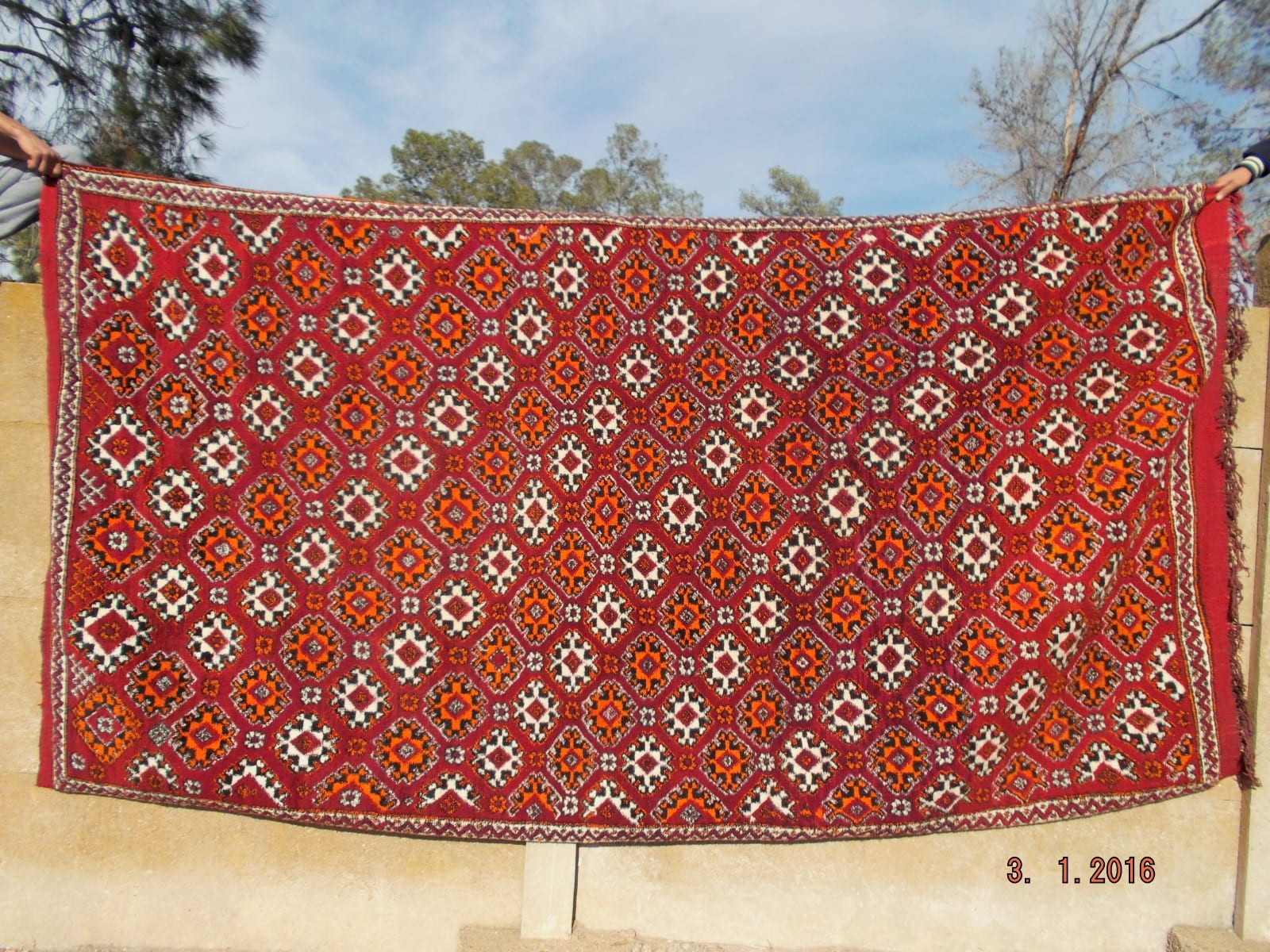  Handmade carpet  Sedda  and Wool Colored Morocco