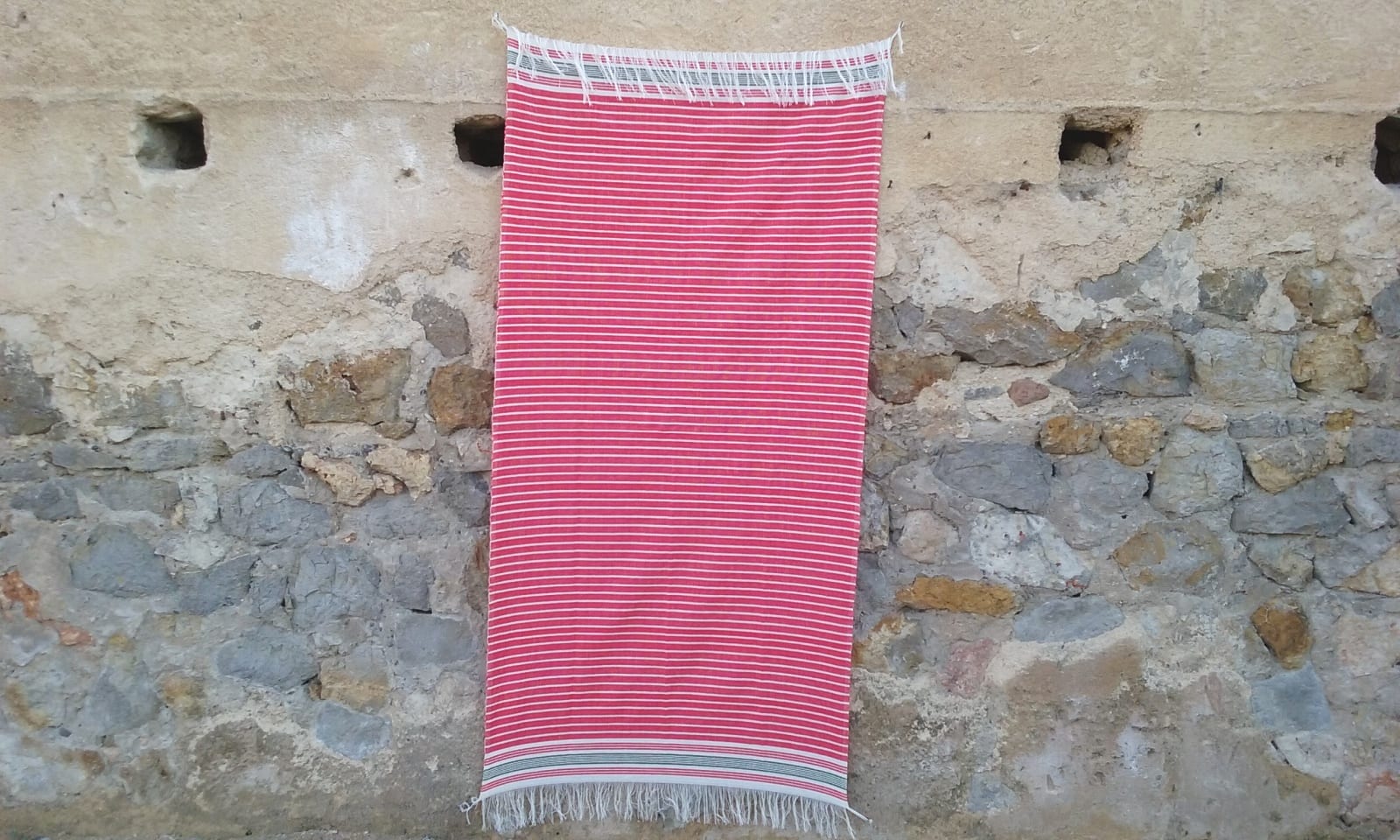  Towel Cotton Red, White Morocco