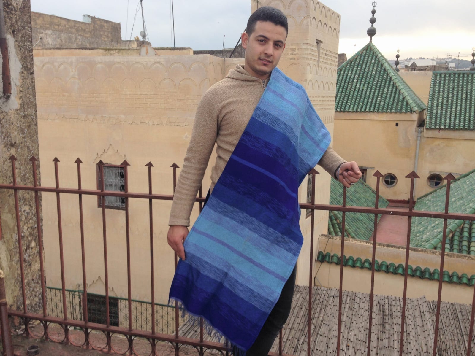  Scarf Cotton string and Wool  Colored Morocco