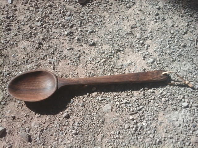  Hand Carved Spoon Walnut Wood Brown Morocco