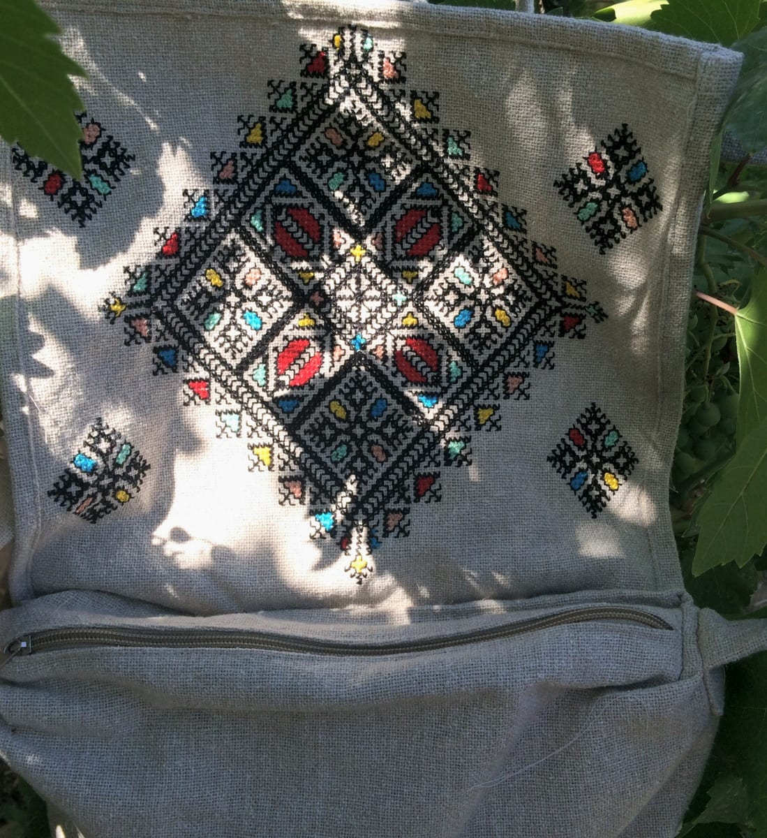  Hand Bag  fabric  and thread Colored Morocco